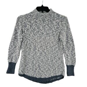 L.L. Bean Signature Coastal Quiet Luxury Linen Blend Sweater‎ Size S Grey Marled